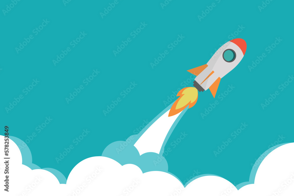Rocket flying over cloud,Rocket launch. Business startup concept.
Rocket flying over cloud,Rocket launch. Business startup concept.