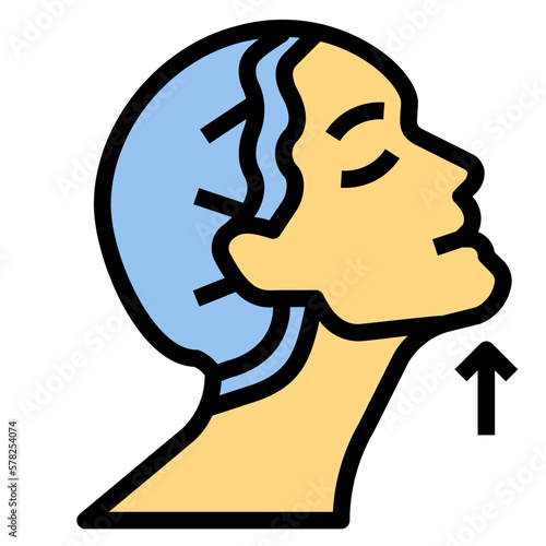 chin reduction filled outline icon style