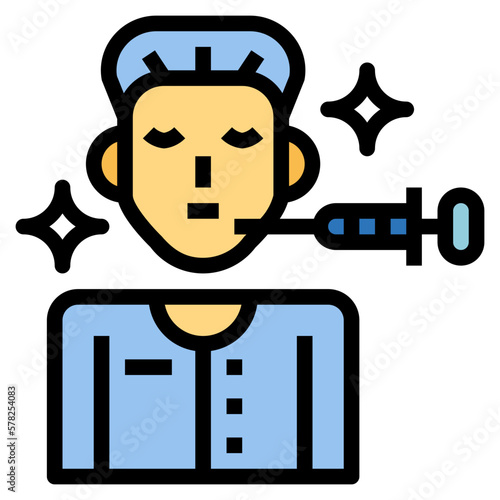 botox filled outline icon style
