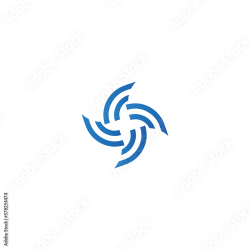 weather vane animated logo icon rotating propeller symbol