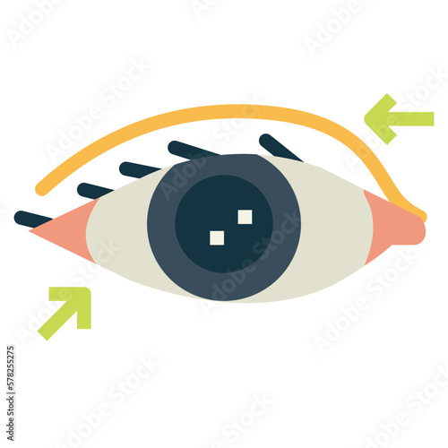 eyelid surgery flat icon style