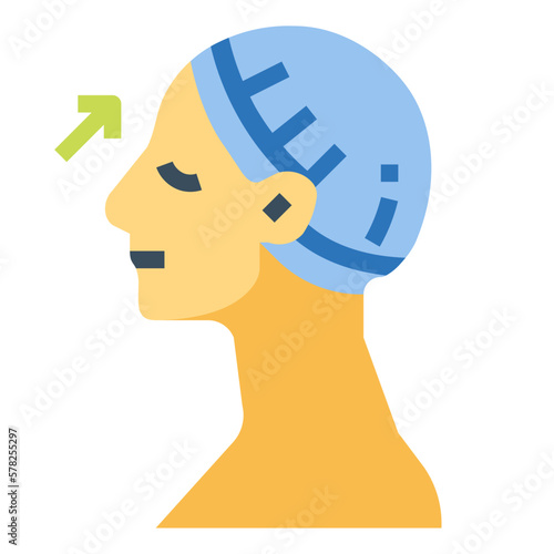 rhinoplasty flat icon style