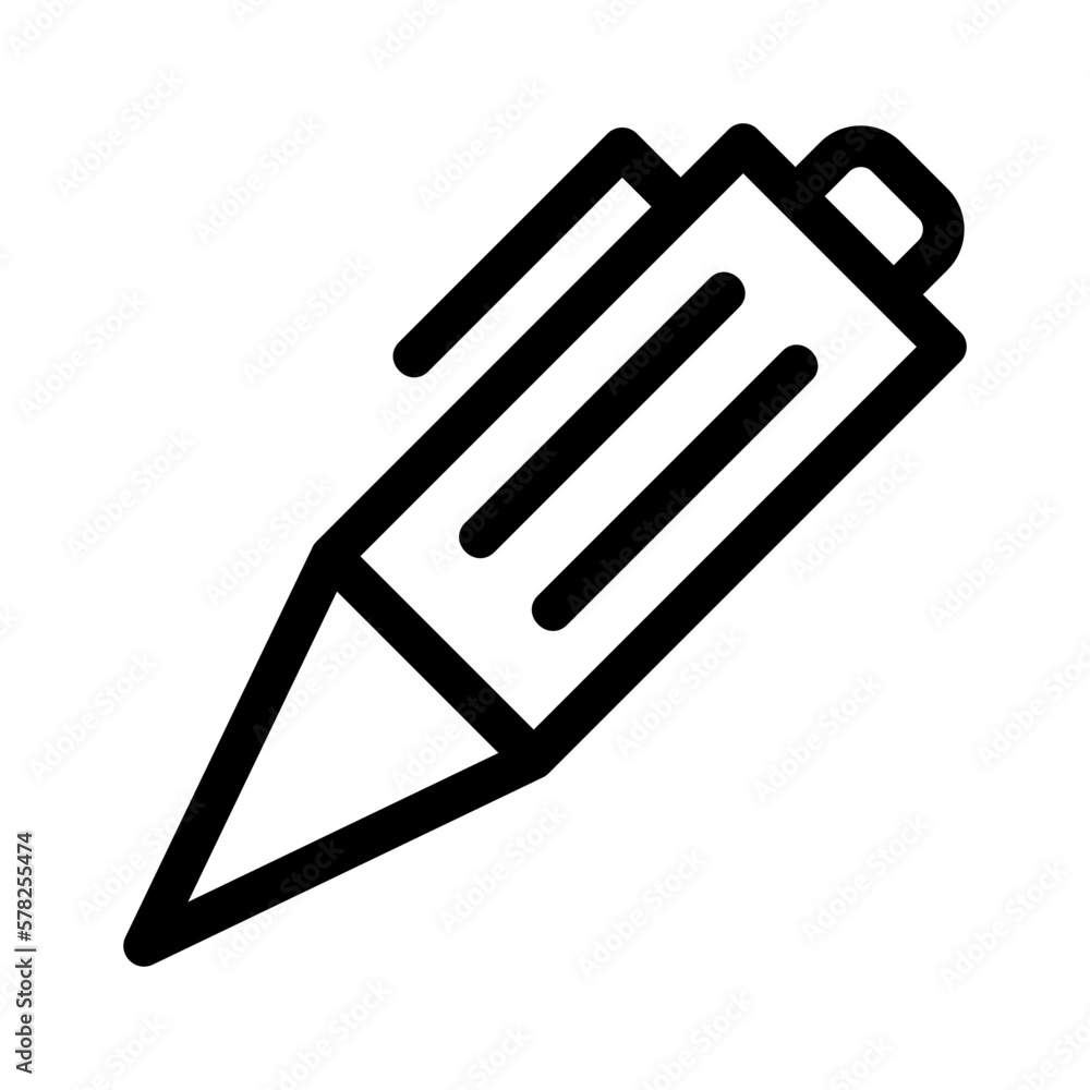 Fototapeta premium ballpoint icon or logo isolated sign symbol vector illustration - high quality black style vector icons 