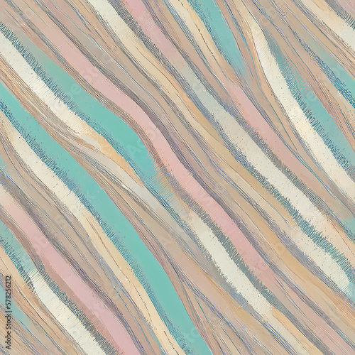 Seamless abstract geometric shapes pattern with pastel colors. AI Generative Art.