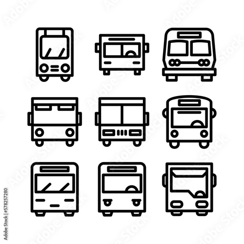 bus icon or logo isolated sign symbol vector illustration - high quality black style vector icons 