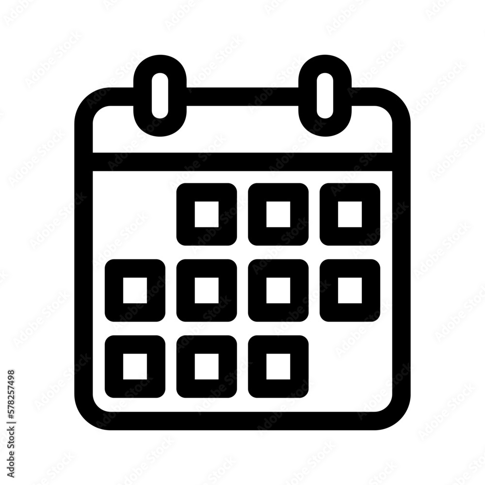 calendar icon or logo isolated sign symbol vector illustration - high quality black style vector icons
