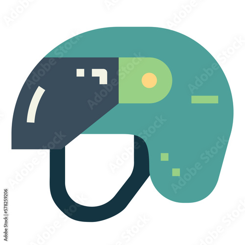 helmet flat icon style photo