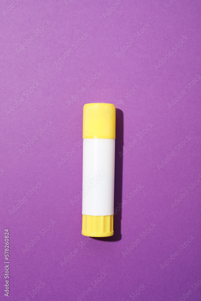 Concept of different office stationery with glue Concept of different office stationery with glue
