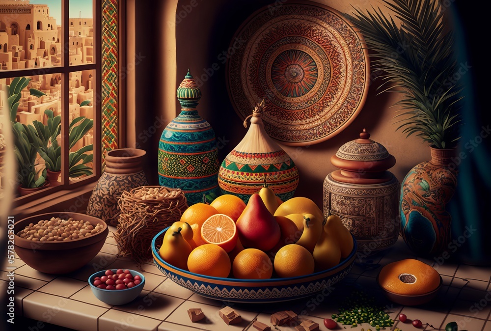 traditions and customs in a hyperrealistic style