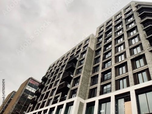 Wallpaper Mural modern office building with sky Torontodigital.ca