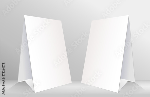 Wallpaper Mural An empty paper template of a tabletop tent for presentation. 3D vector illustration.
 Torontodigital.ca