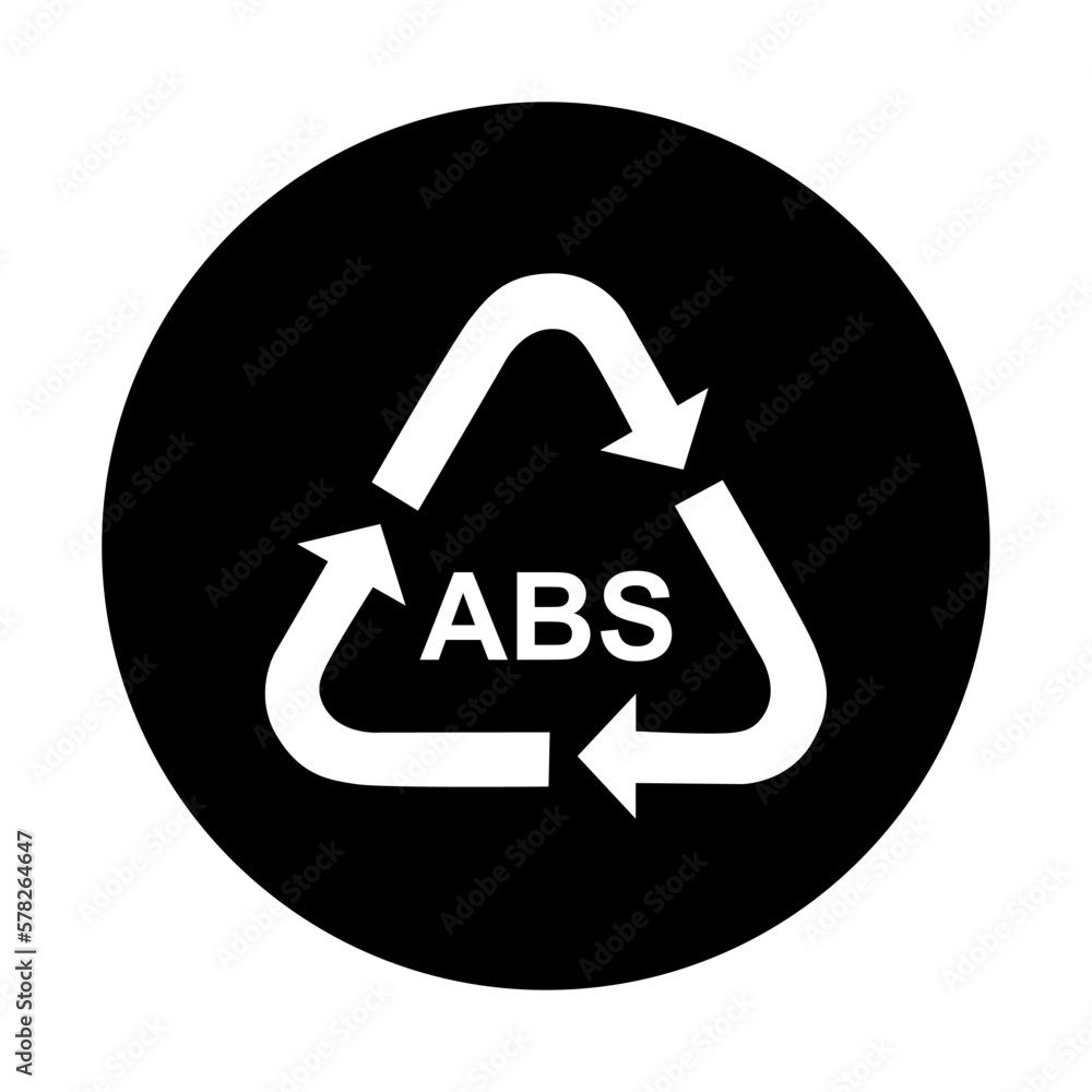 Plastic symbol, ecology recycling sign isolated on white background. Package waste icon Plastic symbol, ecology recycling sign isolated on white background. Package waste icon