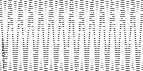 wave seamless pattern gift wrapping paper doodle tile background repeat wallpaper abstract isolated illustration design