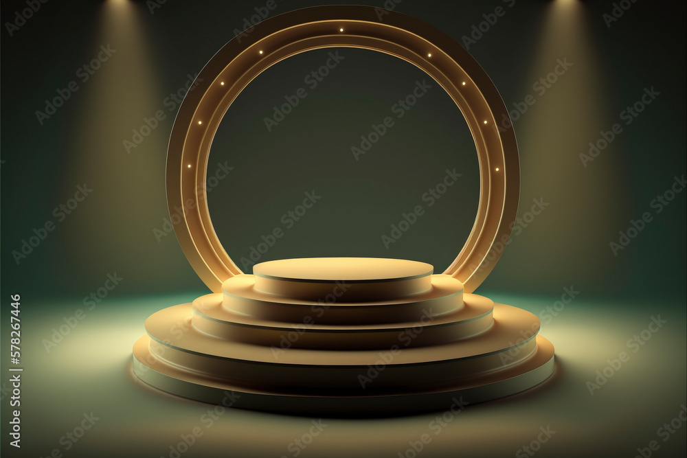 3d background product display podium scene with leaf geometric platform. Stand to show cosmetic product. ai generative. 3d background product display podium scene with leaf geometric platform. Stand to show cosmetic product. ai generative.