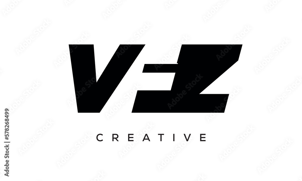 VFZ letters negative space logo design. creative typography monogram vector VFZ letters negative space logo design. creative typography monogram vector