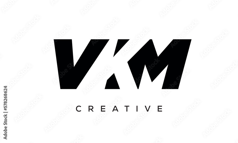 VKM letters negative space logo design. creative typography monogram vector VKM letters negative space logo design. creative typography monogram vector