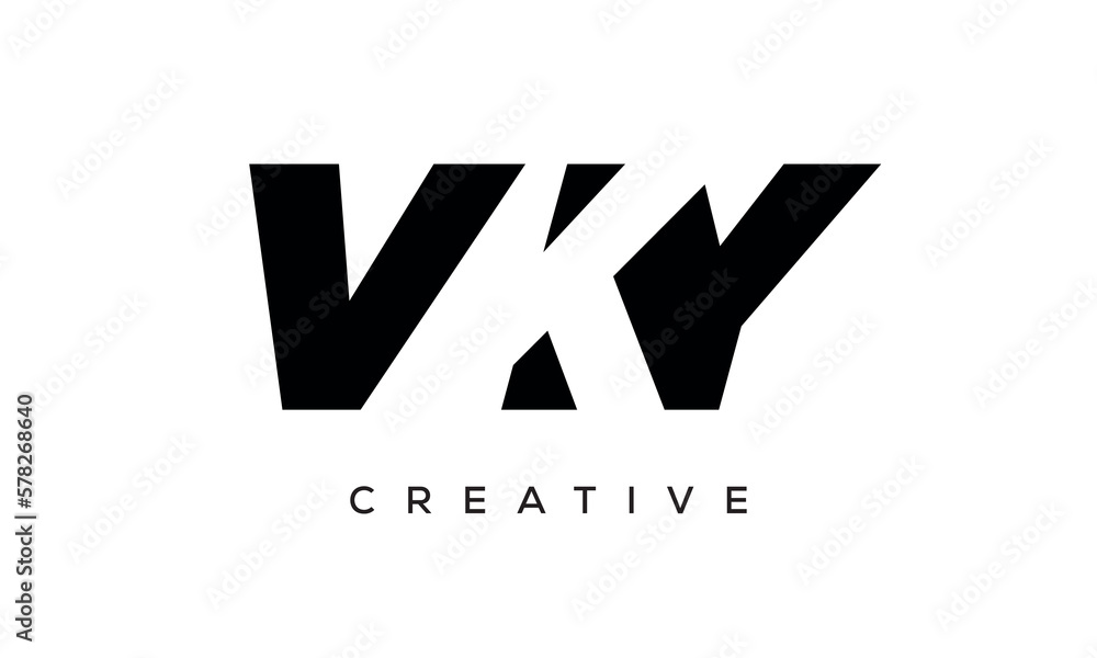 VKY letters negative space logo design. creative typography monogram vector VKY letters negative space logo design. creative typography monogram vector