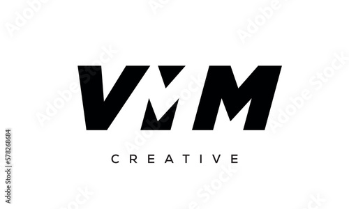 VMM letters negative space logo design. creative typography monogram vector