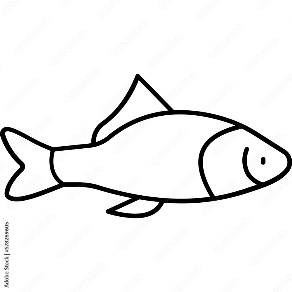 Obraz premium Fish Vector icon which can easily modify or edit
