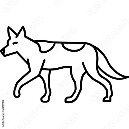 canis aureus Vector icon which can easily modify or edit
