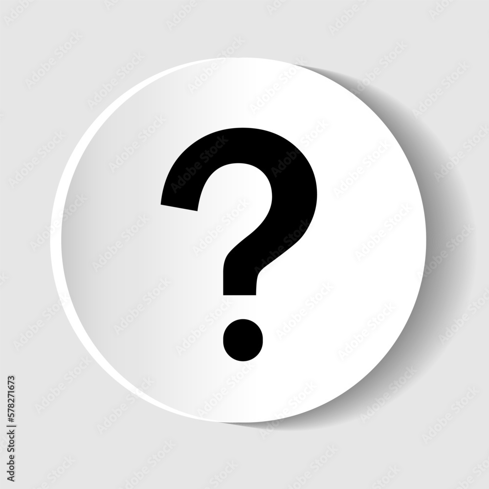 Question mark icon, flat design vector illustration for webdesign and mobile applications