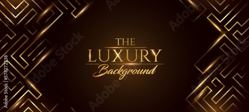 Black and Gold Award Background. Modern Abstract Geometric background. Wedding Engagement Invitation Card. Lasercut Effect Jali  for Pattern