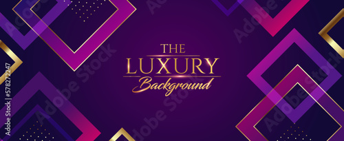 Pink Blue Purple and Gold Square Diamond Shape Award Background. Luxury Graphics. Modern Abstract Background. Gold Platted Frame Gradient Effect. 