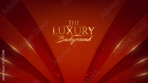 Red Gold Award Background, luxury graphic. Abstract Background, Royal Premium Design Template.  Amazing Flyer and Brochure Artwork. New Certificate Design. 