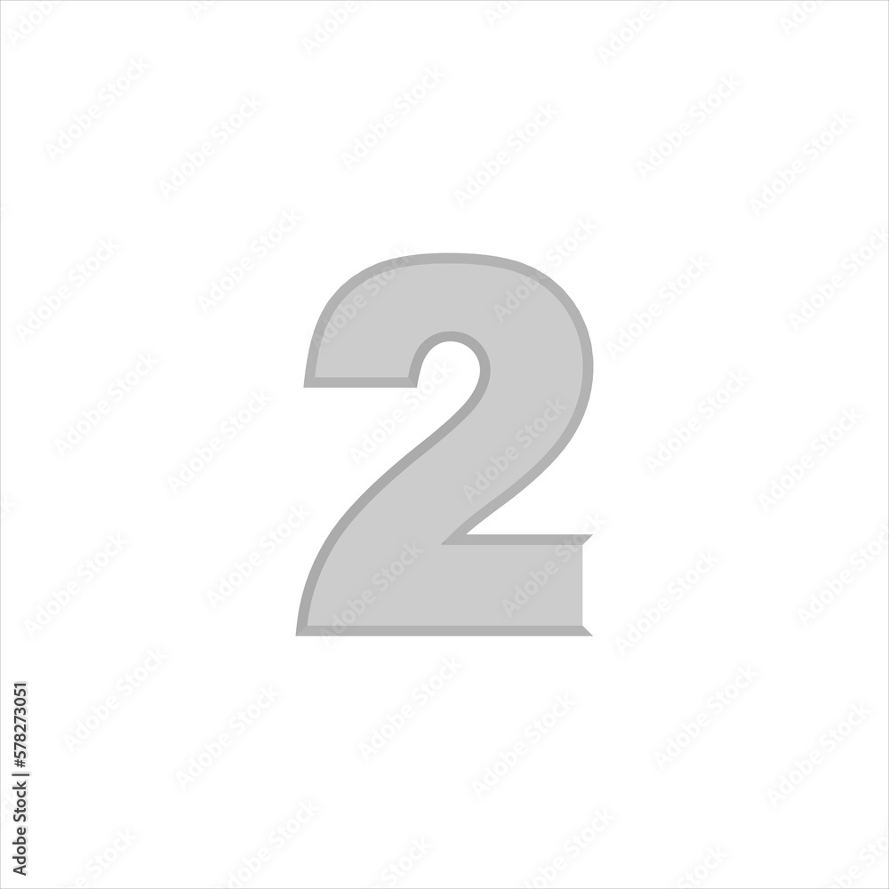 Elegant Silver Number Elegant Silver Number