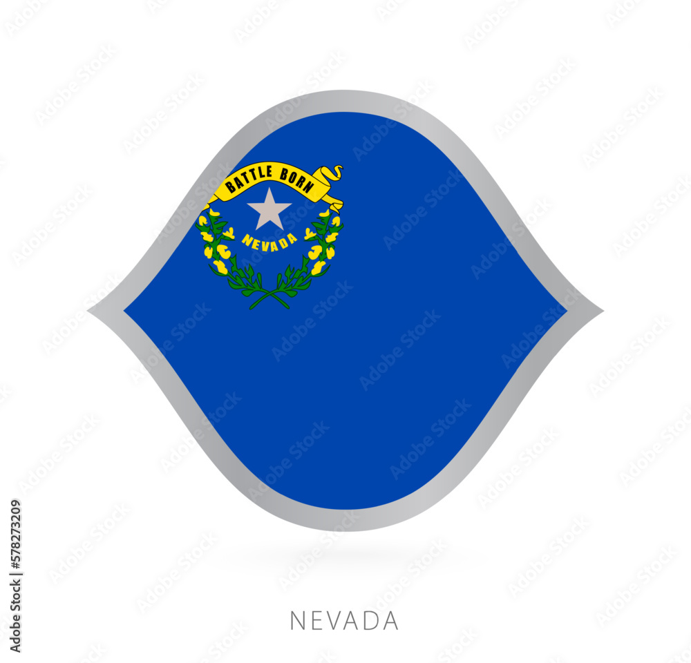 Nevada national team flag in style for international basketball competitions.