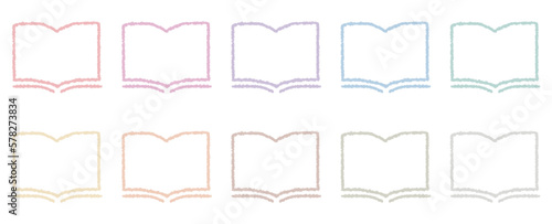 手描き本10個セット_白ベタふちパステル