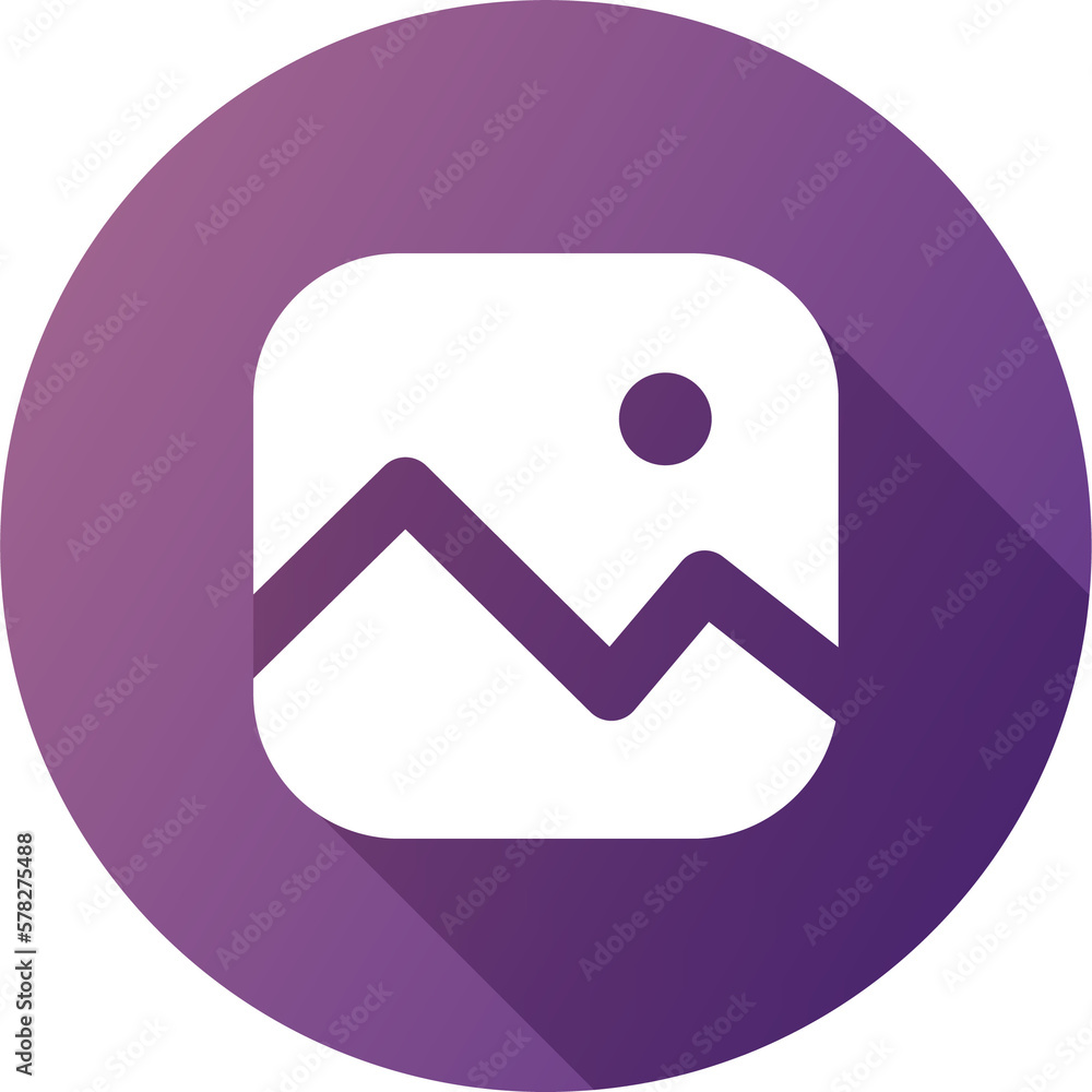 Picture icon in flat design style. Gallery symbol illustration. Picture icon in flat design style. Gallery symbol illustration.