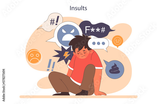 Insulting, verbal and emotional abuse. Parenting don'ts. Parenthood failure.