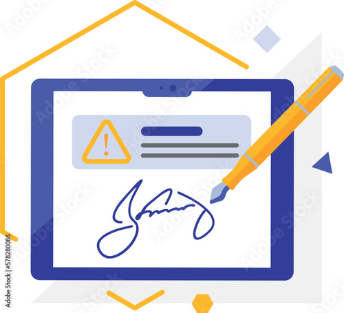 electronic signature error tablet and pen