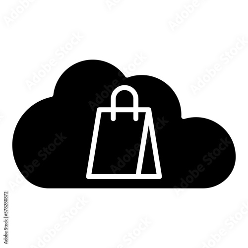 bag shop cloud computing icon