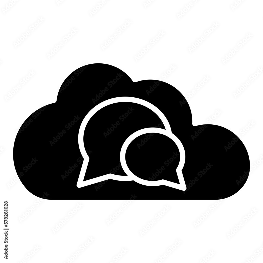 bubble chat cloud computing icon bubble chat cloud computing icon