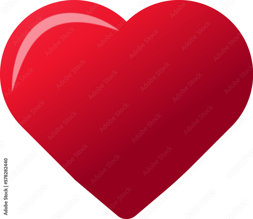 illustration vector graphic of realistic heart 3d love
