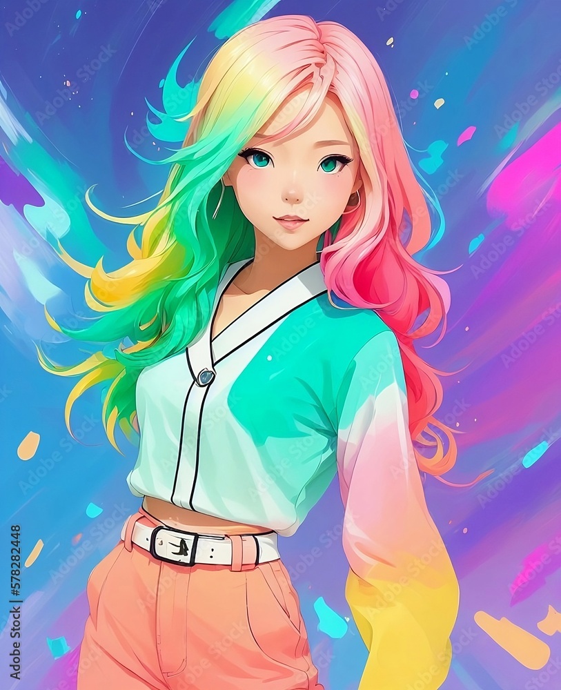 Girl With Pink Hair Girl With Pink Hair