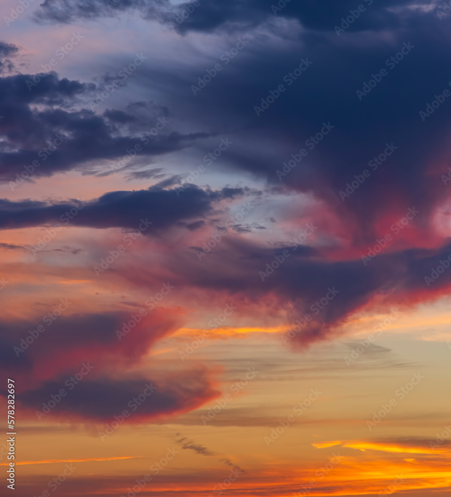 Beautiful sky with cloud before sunset