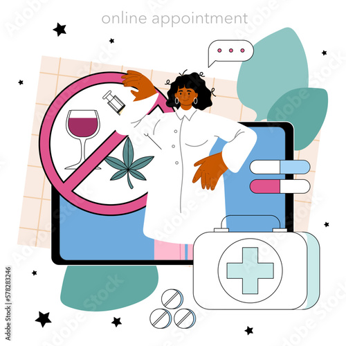 Narcologist online service or platform. Specialist help for people