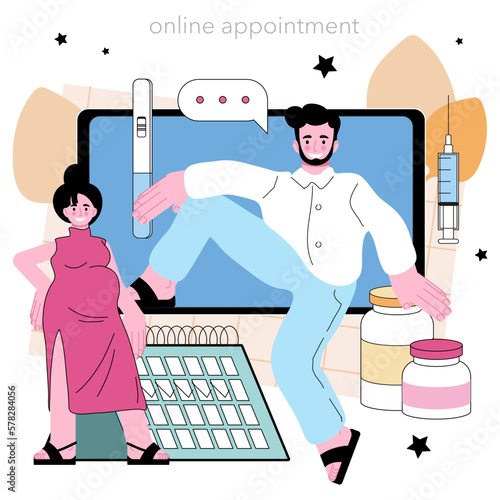 Reproductology and obstetrics online service or platform. Human reproductive