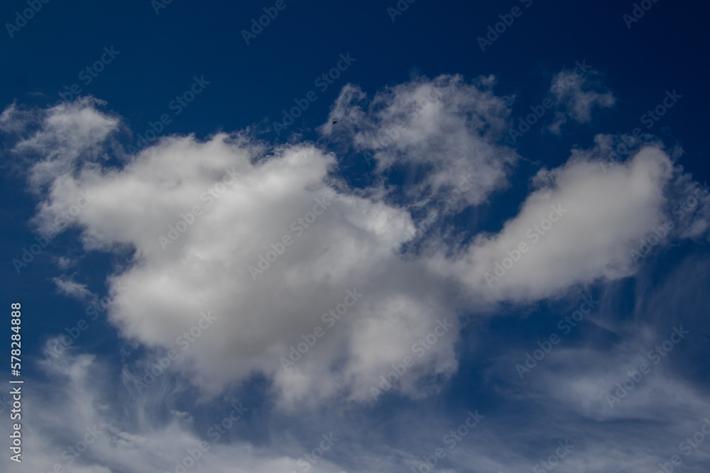 Cloudscape over the Western cape of Africa for background use with copy space