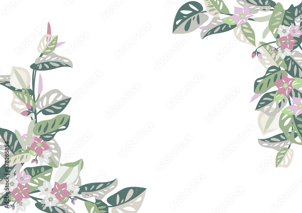 Fototapeta premium vintage floral frame isolated on transparency background