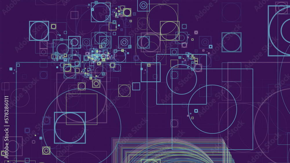 Naklejka premium The Language of Geometric Composition: An Exploration of Mathematical Patterns