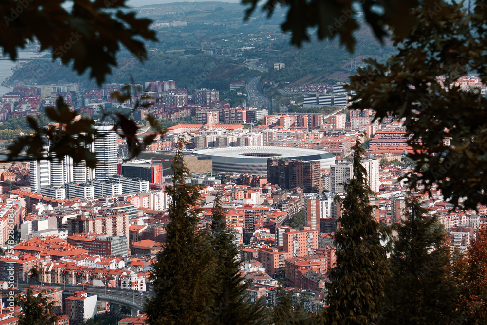 cityscape and architecture in Bilbao city,  Spain, travel destination