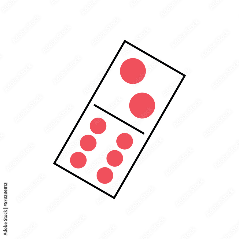 Domino Card Icon Vector Template Domino Card Icon Vector Template