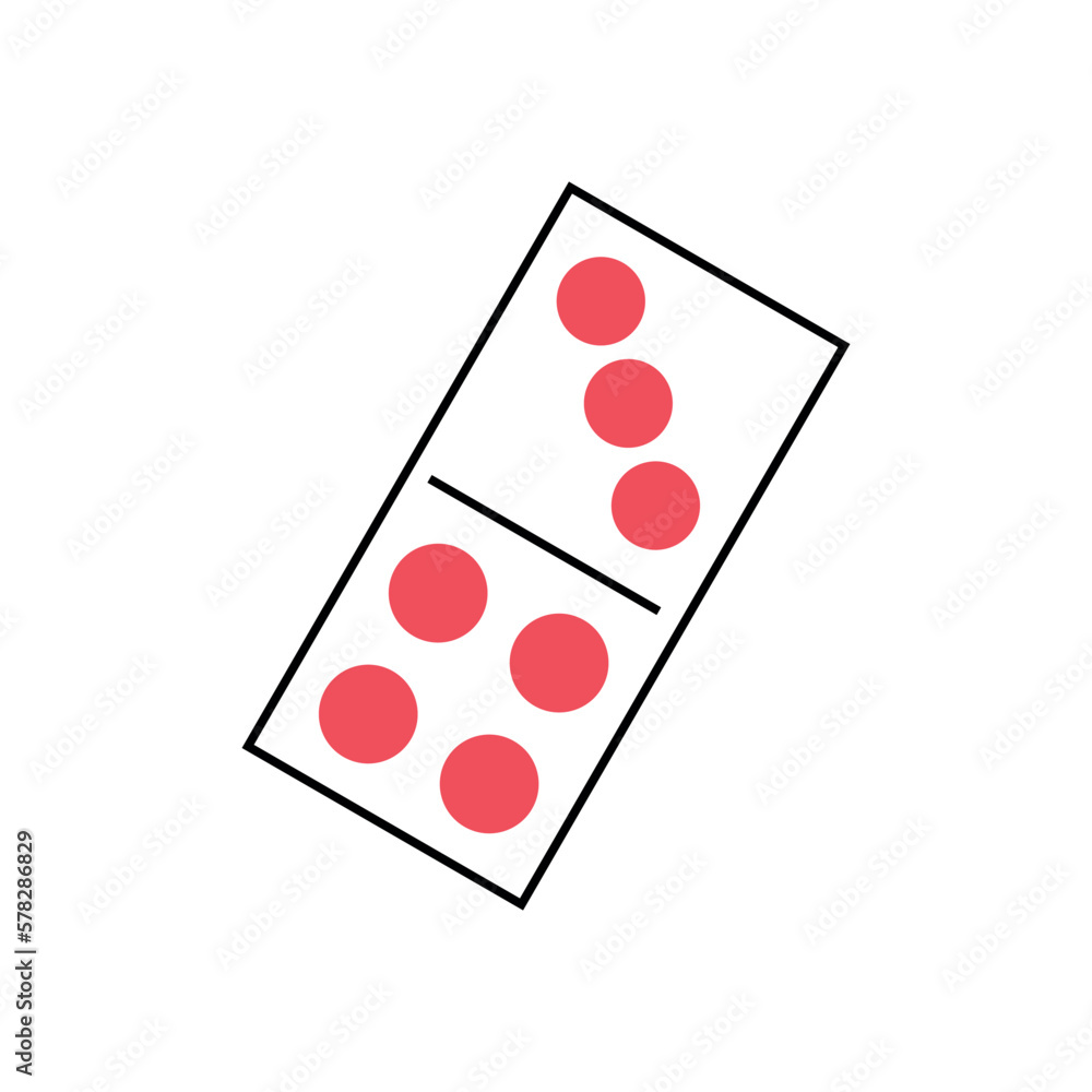 Domino Card Icon Vector Template Domino Card Icon Vector Template
