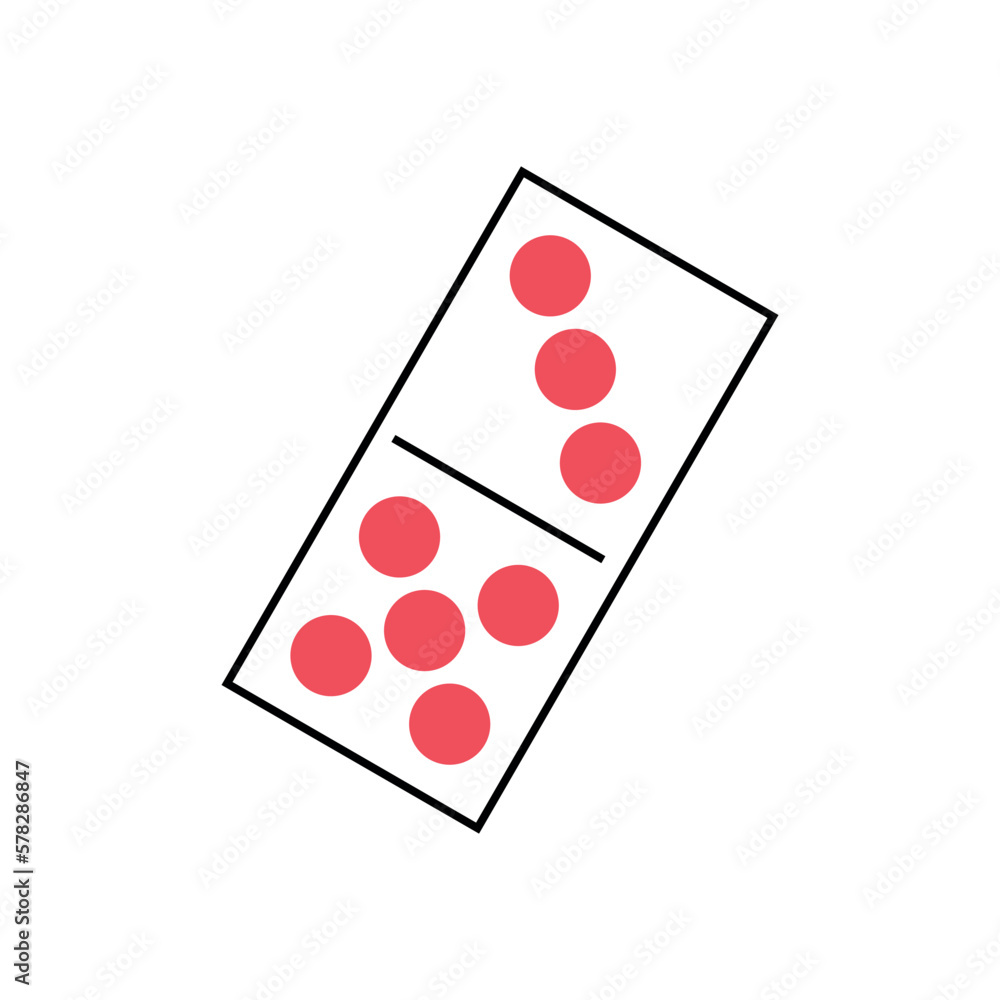 Domino Card Icon Vector Template Domino Card Icon Vector Template