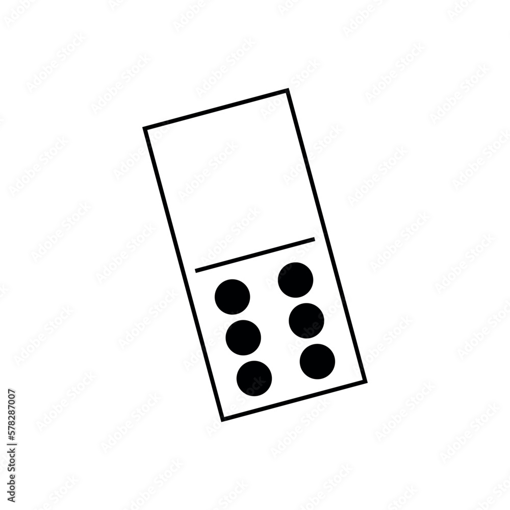 Domino Card Icon Vector Template Domino Card Icon Vector Template