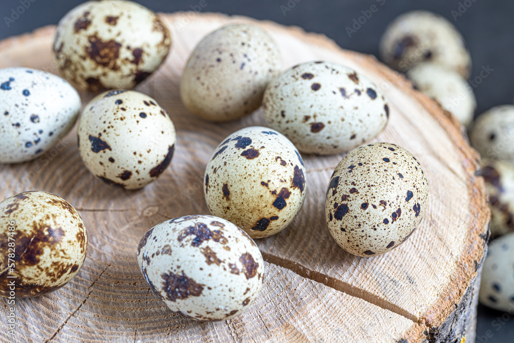 Easter quail eggs. Spring background with small easter quail eggs. Vintage photo processing Easter quail eggs. Spring background with small easter quail eggs. Vintage photo processing